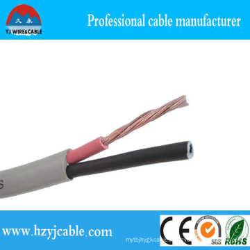 2 Cores Grey Jacket Strand Copper 300/500V Flat Cable